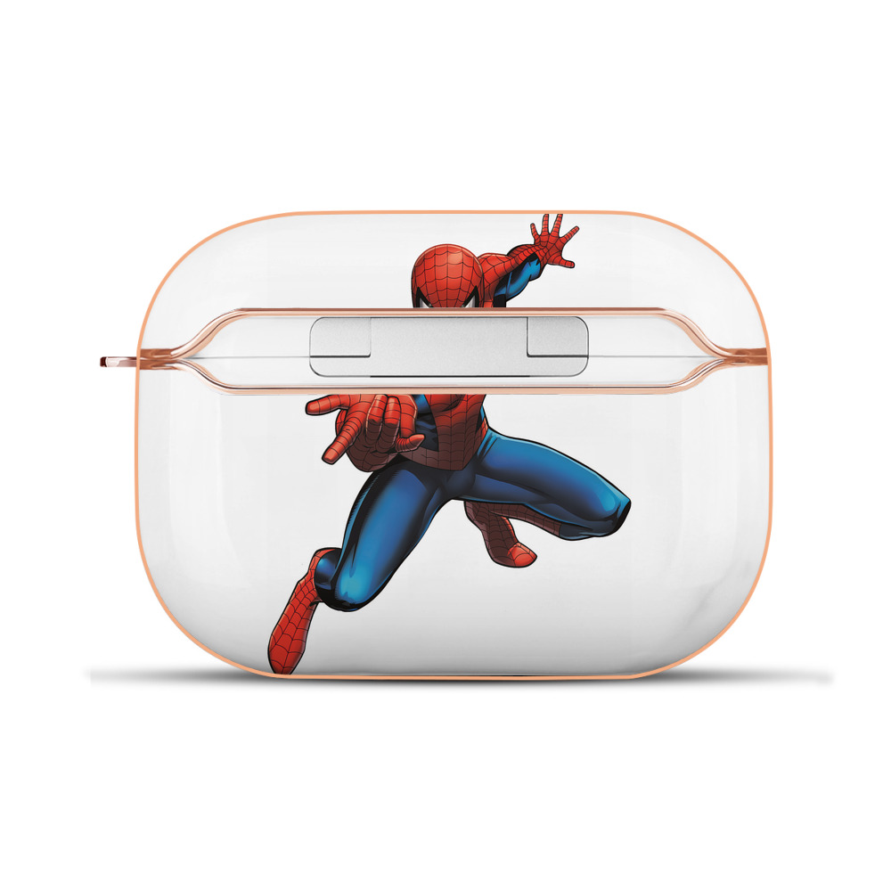 （画像用） Spider Man スパイダーマン 【AirPods Pro用】ハードシェル保護ケース｜耐衝撃・防指紋・カラビナ付き商品仕様