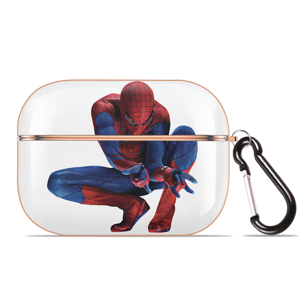 （画像用） Spider Man スパイダーマン 【AirPods Pro用】ハードシェル保護ケース｜耐衝撃・防指紋・カラビナ付き商品仕様
