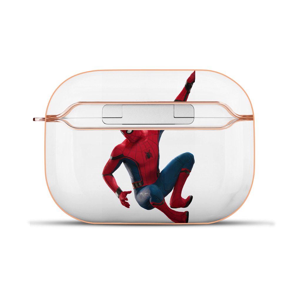 （画像用） Spider Man スパイダーマン 【AirPods Pro用】ハードシェル保護ケース｜耐衝撃・防指紋・カラビナ付き商品仕様