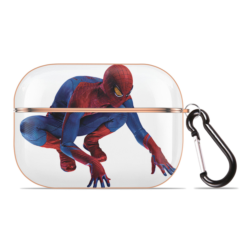 （画像用） Spider Man スパイダーマン 【AirPods Pro用】ハードシェル保護ケース｜耐衝撃・防指紋・カラビナ付き商品仕様