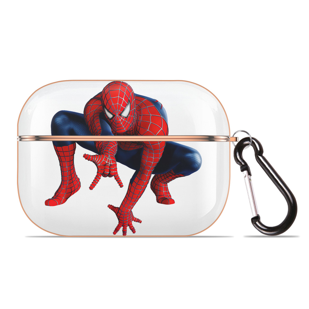 （画像用） Spider Man スパイダーマン 【AirPods Pro用】ハードシェル保護ケース｜耐衝撃・防指紋・カラビナ付き商品仕様