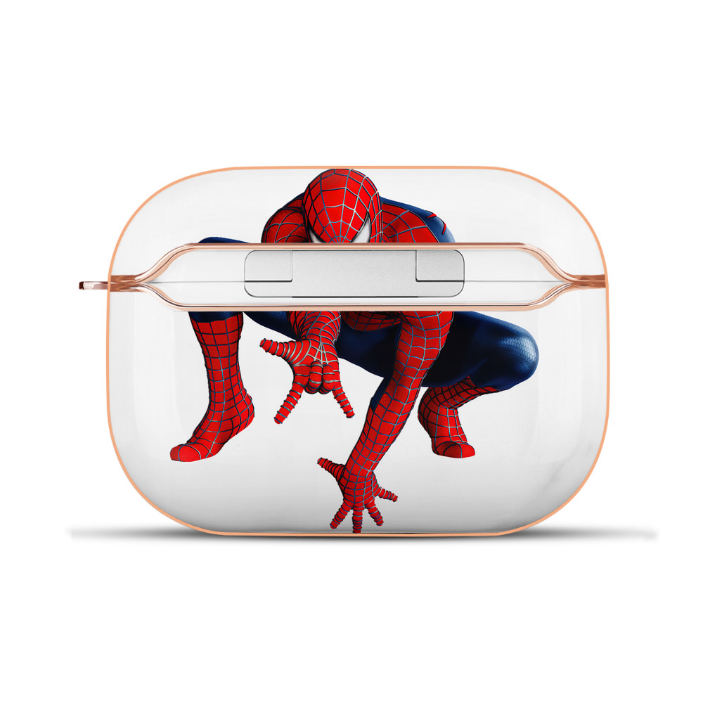 （画像用） Spider Man スパイダーマン 【AirPods Pro用】ハードシェル保護ケース｜耐衝撃・防指紋・カラビナ付き商品仕様