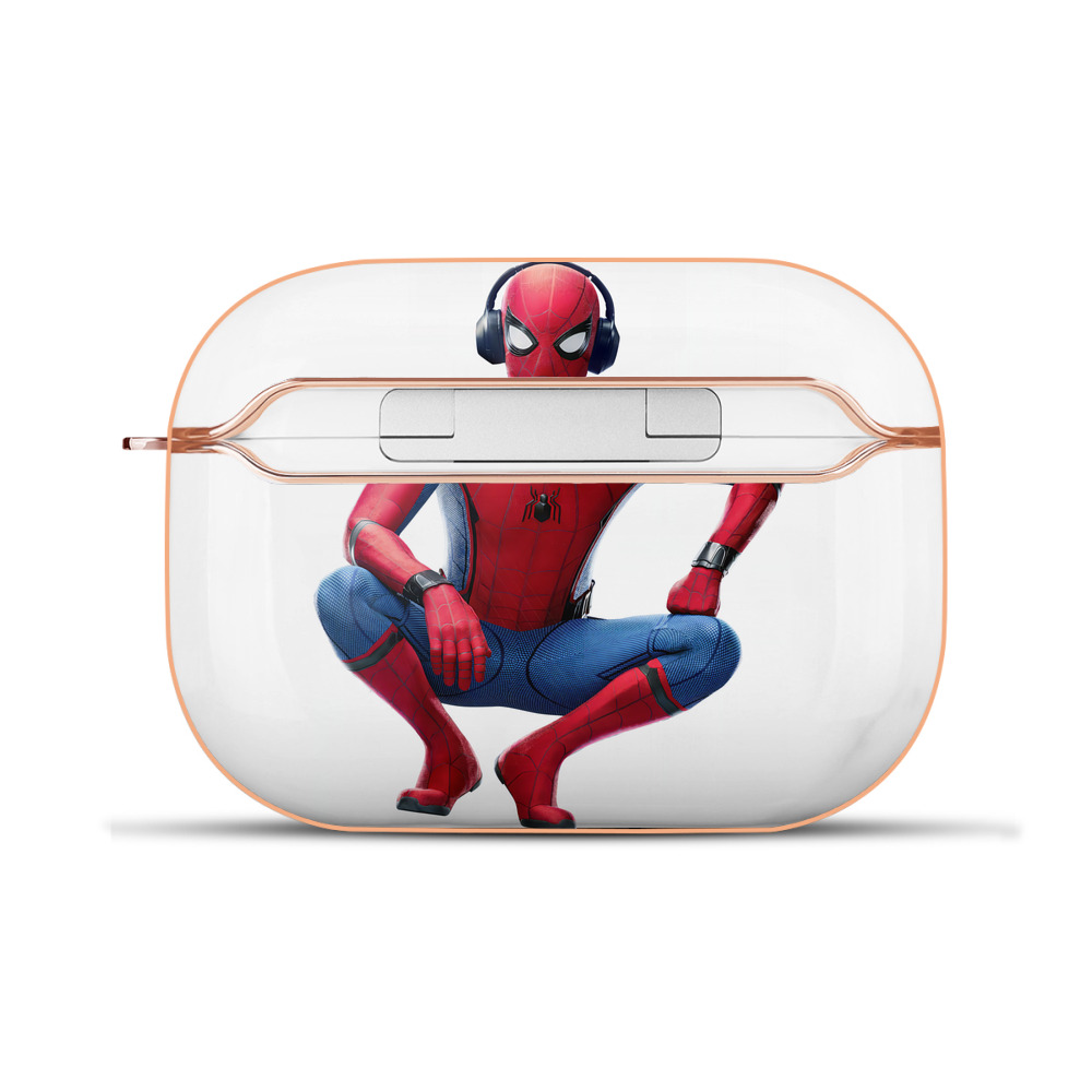 （画像用） Spider Man スパイダーマン 【AirPods Pro用】ハードシェル保護ケース｜耐衝撃・防指紋・カラビナ付き商品仕様