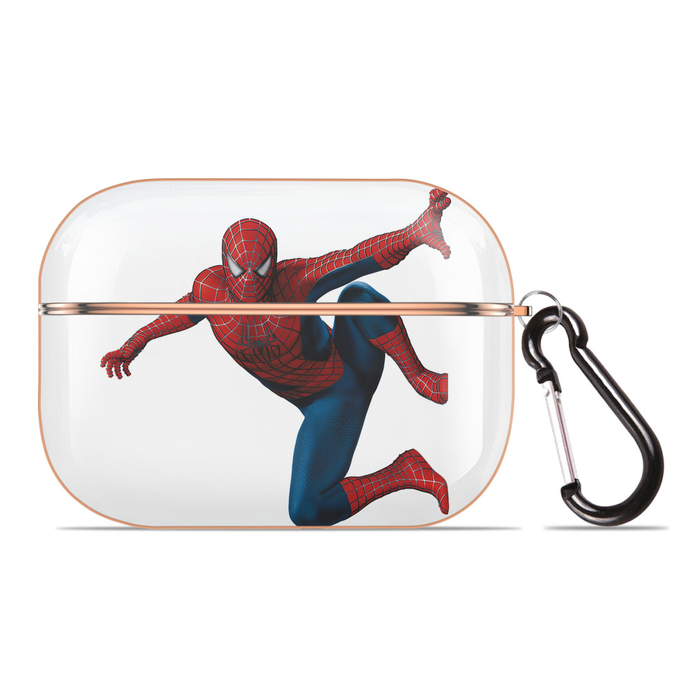 （画像用） Spider Man スパイダーマン 【AirPods Pro用】ハードシェル保護ケース｜耐衝撃・防指紋・カラビナ付き商品仕様