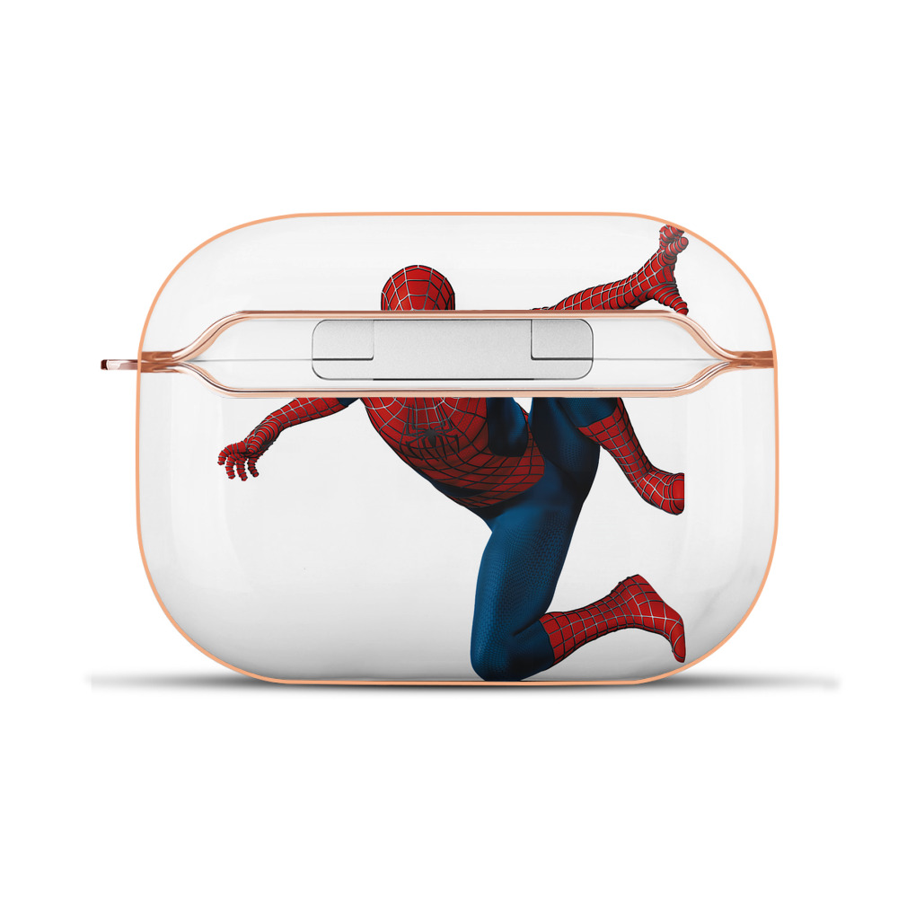 （画像用） Spider Man スパイダーマン 【AirPods Pro用】ハードシェル保護ケース｜耐衝撃・防指紋・カラビナ付き商品仕様