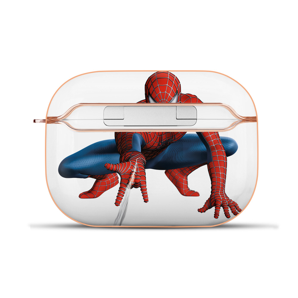 （画像用） Spider Man スパイダーマン 【AirPods Pro用】ハードシェル保護ケース｜耐衝撃・防指紋・カラビナ付き商品仕様
