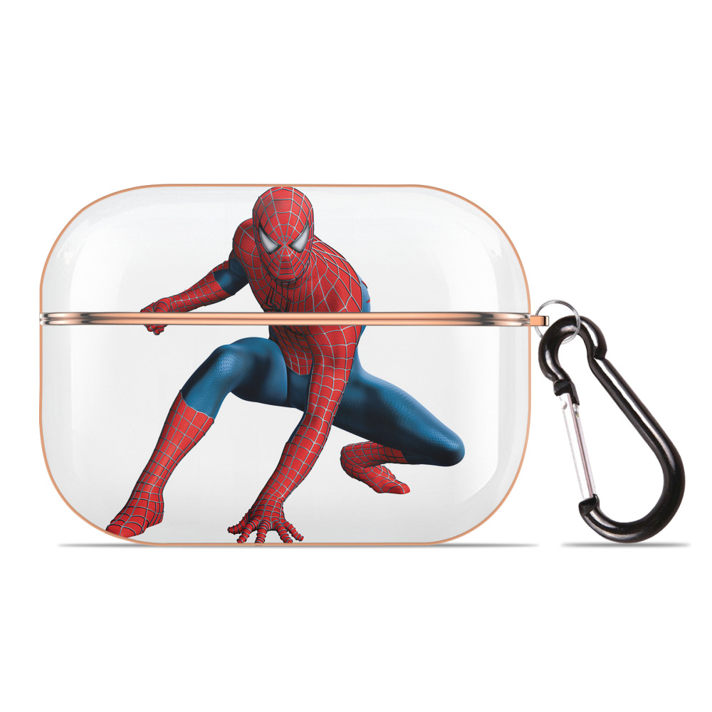 （画像用） Spider Man スパイダーマン 【AirPods Pro用】ハードシェル保護ケース｜耐衝撃・防指紋・カラビナ付き商品仕様