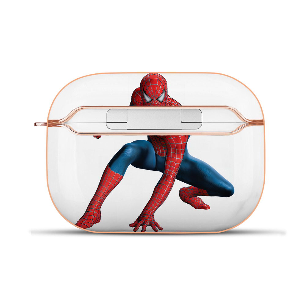 （画像用） Spider Man スパイダーマン 【AirPods Pro用】ハードシェル保護ケース｜耐衝撃・防指紋・カラビナ付き商品仕様