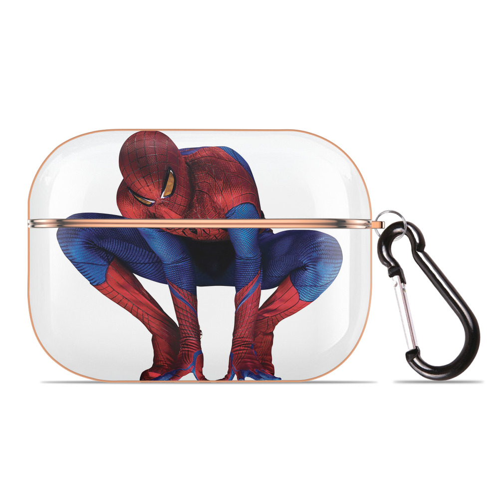 （画像用） Spider Man スパイダーマン 【AirPods Pro用】ハードシェル保護ケース｜耐衝撃・防指紋・カラビナ付き商品仕様