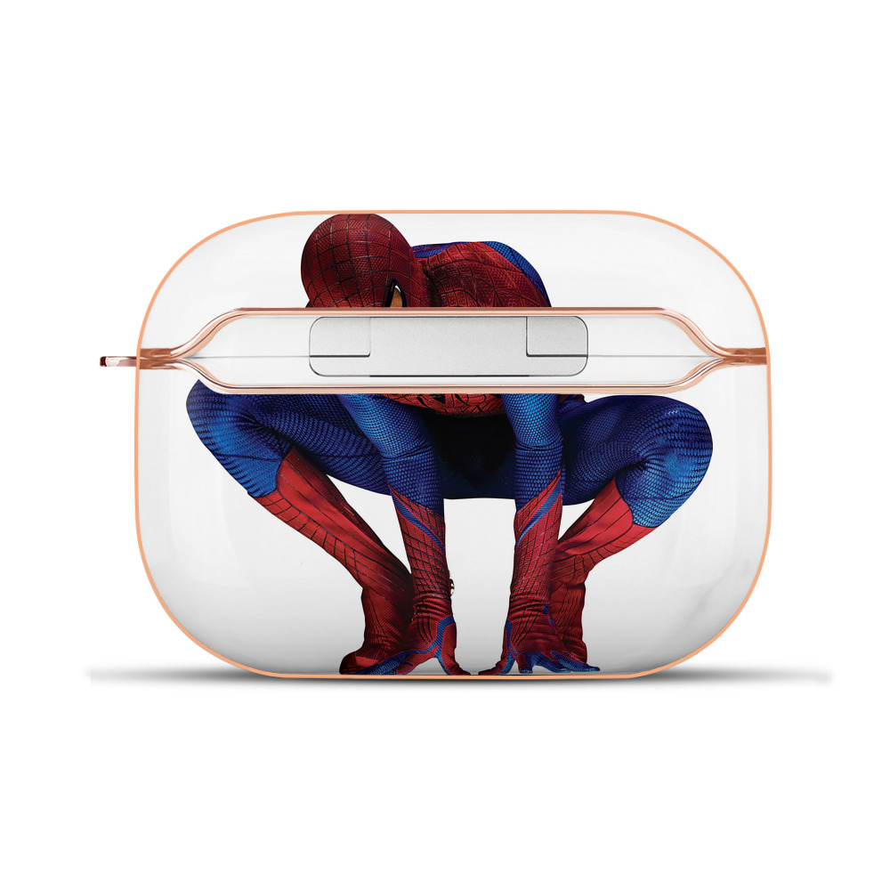 （画像用） Spider Man スパイダーマン 【AirPods Pro用】ハードシェル保護ケース｜耐衝撃・防指紋・カラビナ付き商品仕様
