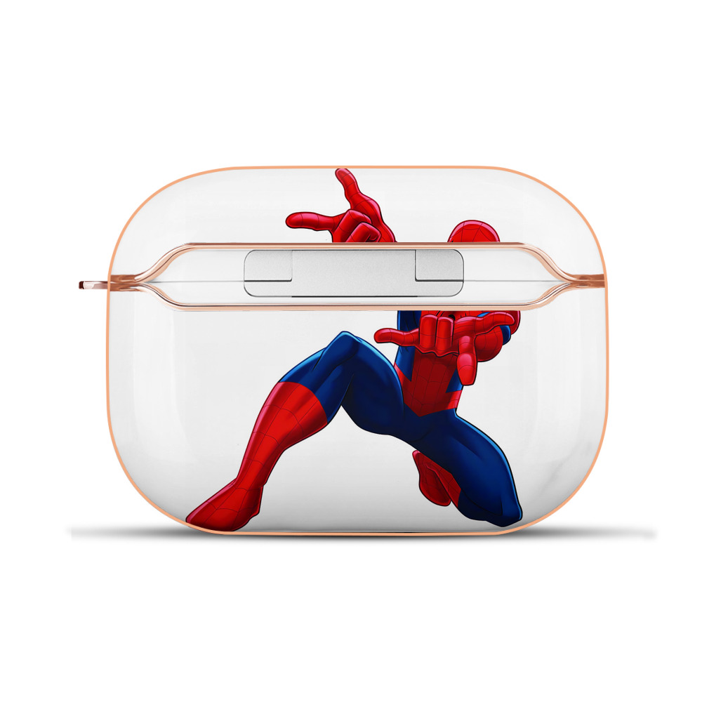（画像用） Spider Man スパイダーマン 【AirPods Pro用】ハードシェル保護ケース｜耐衝撃・防指紋・カラビナ付き商品仕様