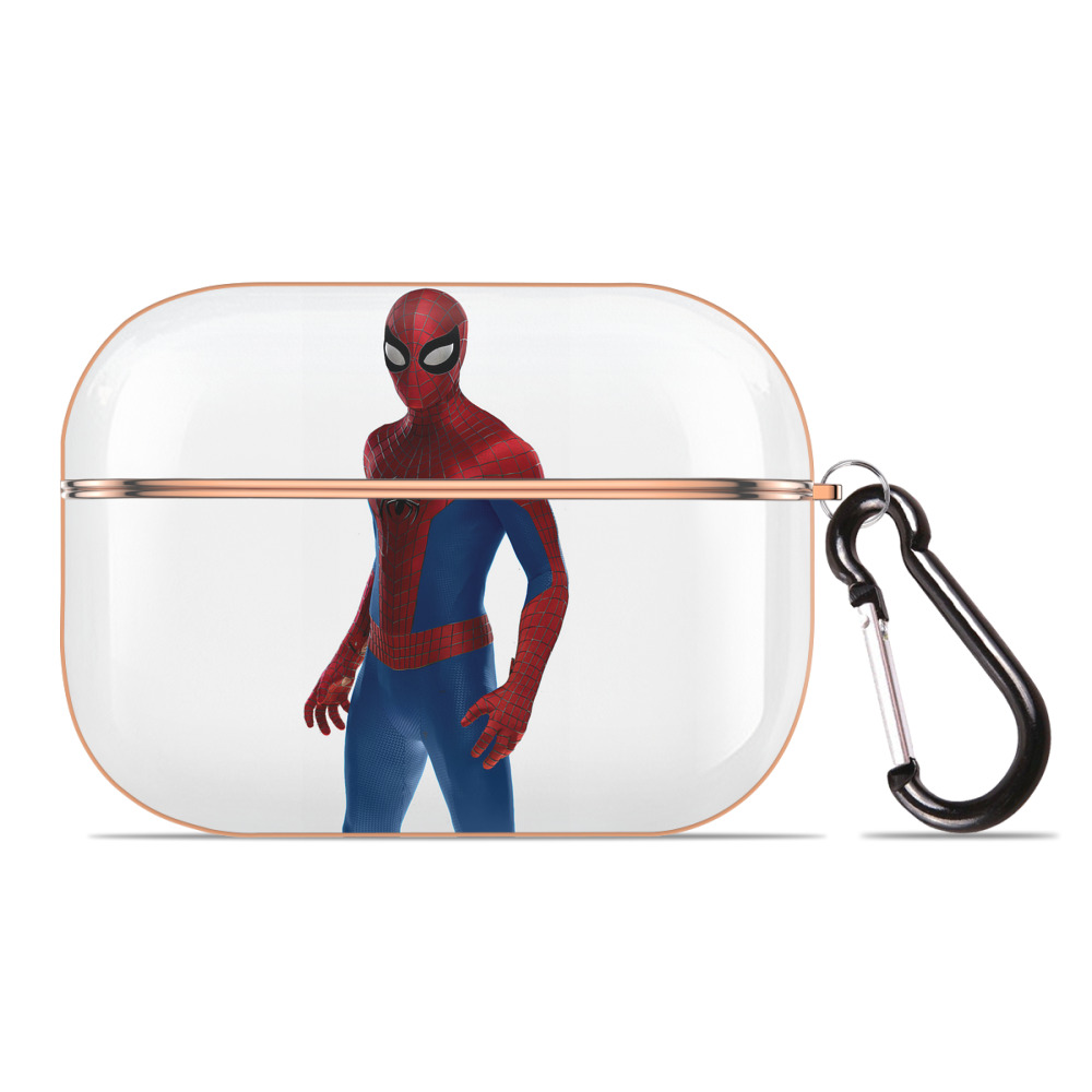 （画像用） Spider Man スパイダーマン 【AirPods Pro用】ハードシェル保護ケース｜耐衝撃・防指紋・カラビナ付き商品仕様