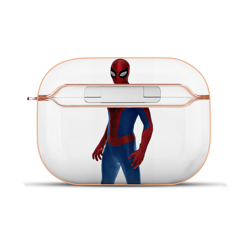 （画像用） Spider Man スパイダーマン 【AirPods Pro用】ハードシェル保護ケース｜耐衝撃・防指紋・カラビナ付き商品仕様