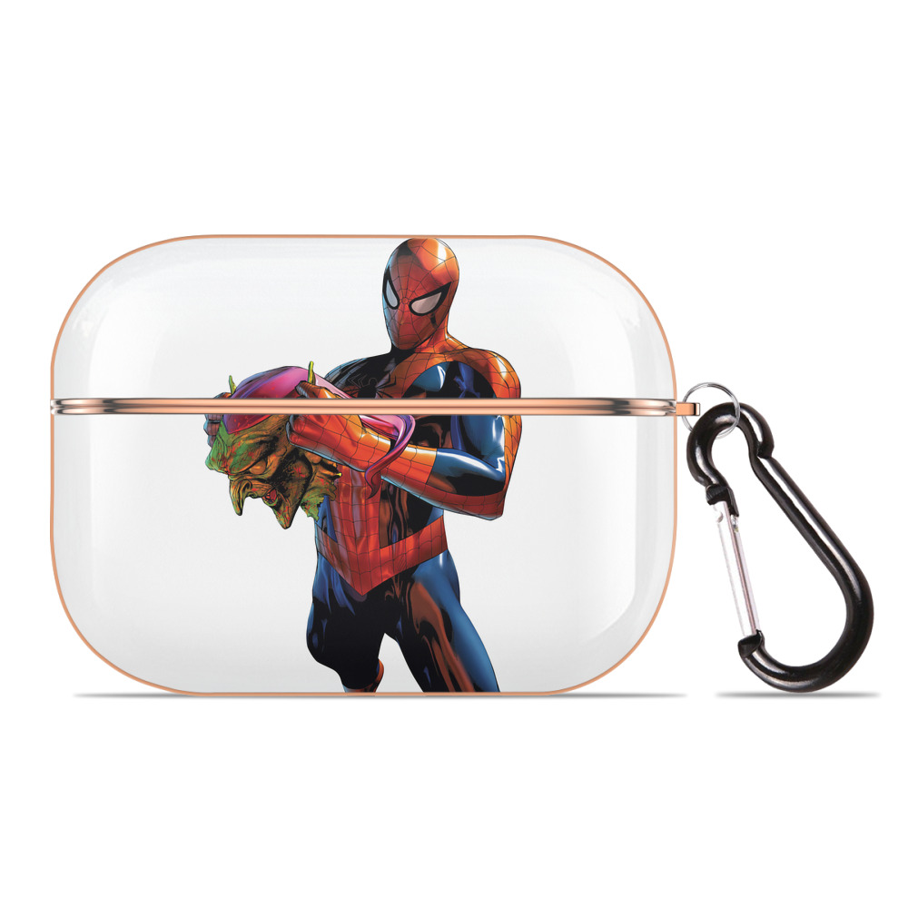 （画像用） Spider Man スパイダーマン 【AirPods Pro用】ハードシェル保護ケース｜耐衝撃・防指紋・カラビナ付き商品仕様
