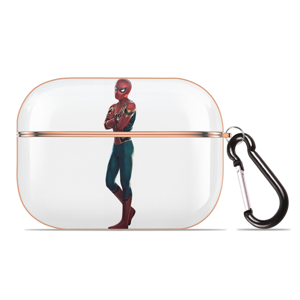 （画像用） Spider Man スパイダーマン 【AirPods Pro用】ハードシェル保護ケース｜耐衝撃・防指紋・カラビナ付き商品仕様