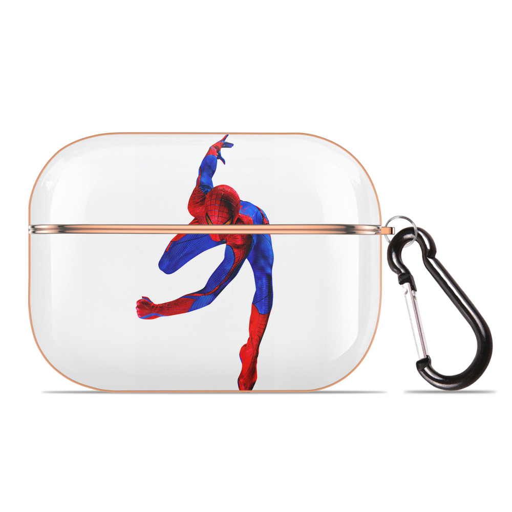 （画像用） Spider Man スパイダーマン 【AirPods Pro用】ハードシェル保護ケース｜耐衝撃・防指紋・カラビナ付き商品仕様