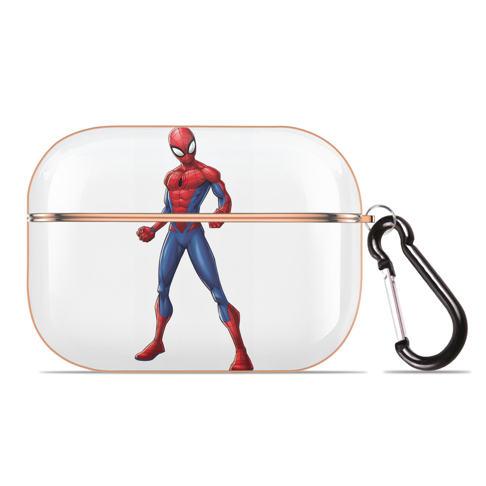 （画像用） Spider Man スパイダーマン 【AirPods Pro用】ハードシェル保護ケース｜耐衝撃・防指紋・カラビナ付き商品仕様