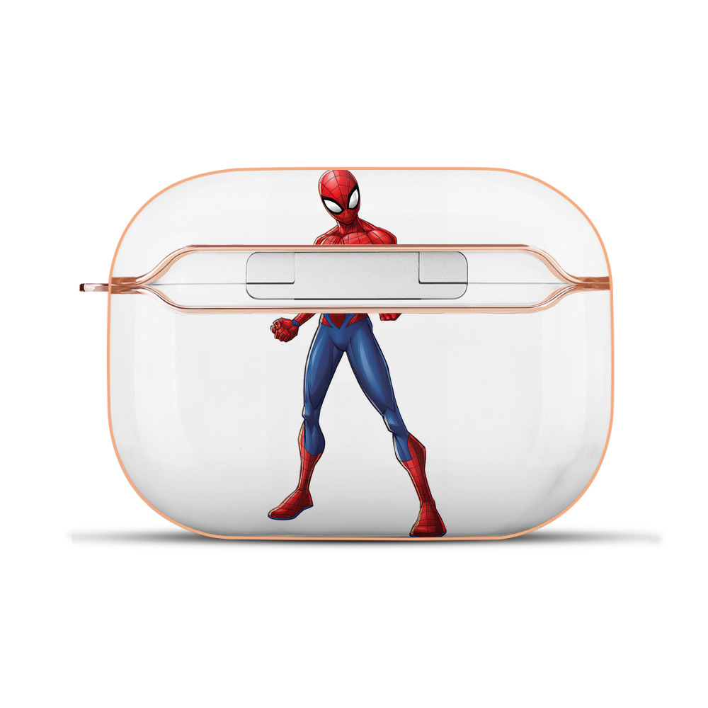 （画像用） Spider Man スパイダーマン 【AirPods Pro用】ハードシェル保護ケース｜耐衝撃・防指紋・カラビナ付き商品仕様