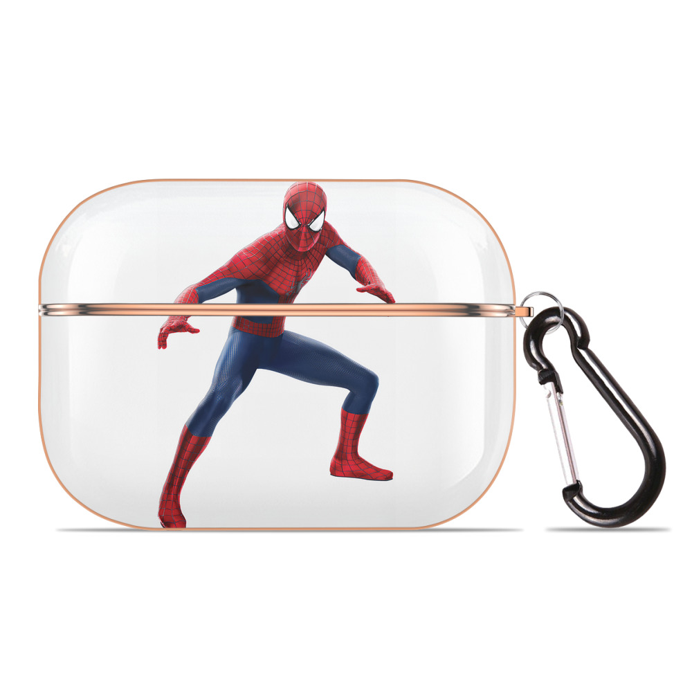 （画像用） Spider Man スパイダーマン 【AirPods Pro用】ハードシェル保護ケース｜耐衝撃・防指紋・カラビナ付き商品仕様