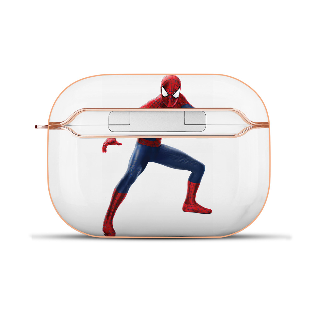 （画像用） Spider Man スパイダーマン 【AirPods Pro用】ハードシェル保護ケース｜耐衝撃・防指紋・カラビナ付き商品仕様