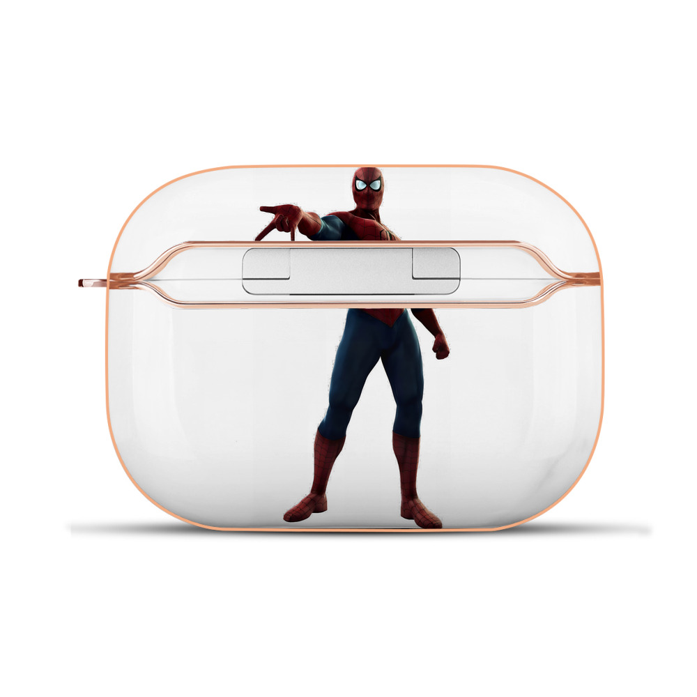 （画像用） Spider Man スパイダーマン 【AirPods Pro用】ハードシェル保護ケース｜耐衝撃・防指紋・カラビナ付き商品仕様