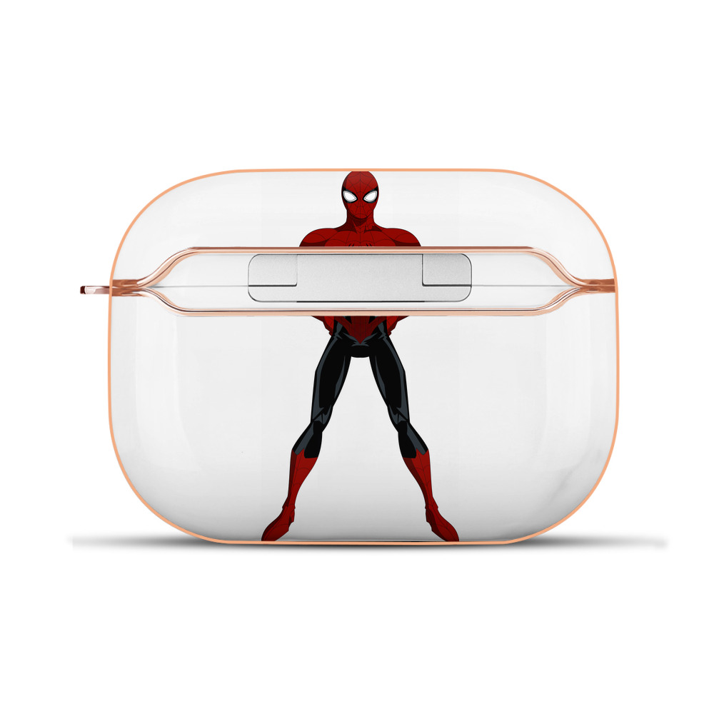 （画像用） Spider Man スパイダーマン 【AirPods Pro用】ハードシェル保護ケース｜耐衝撃・防指紋・カラビナ付き商品仕様