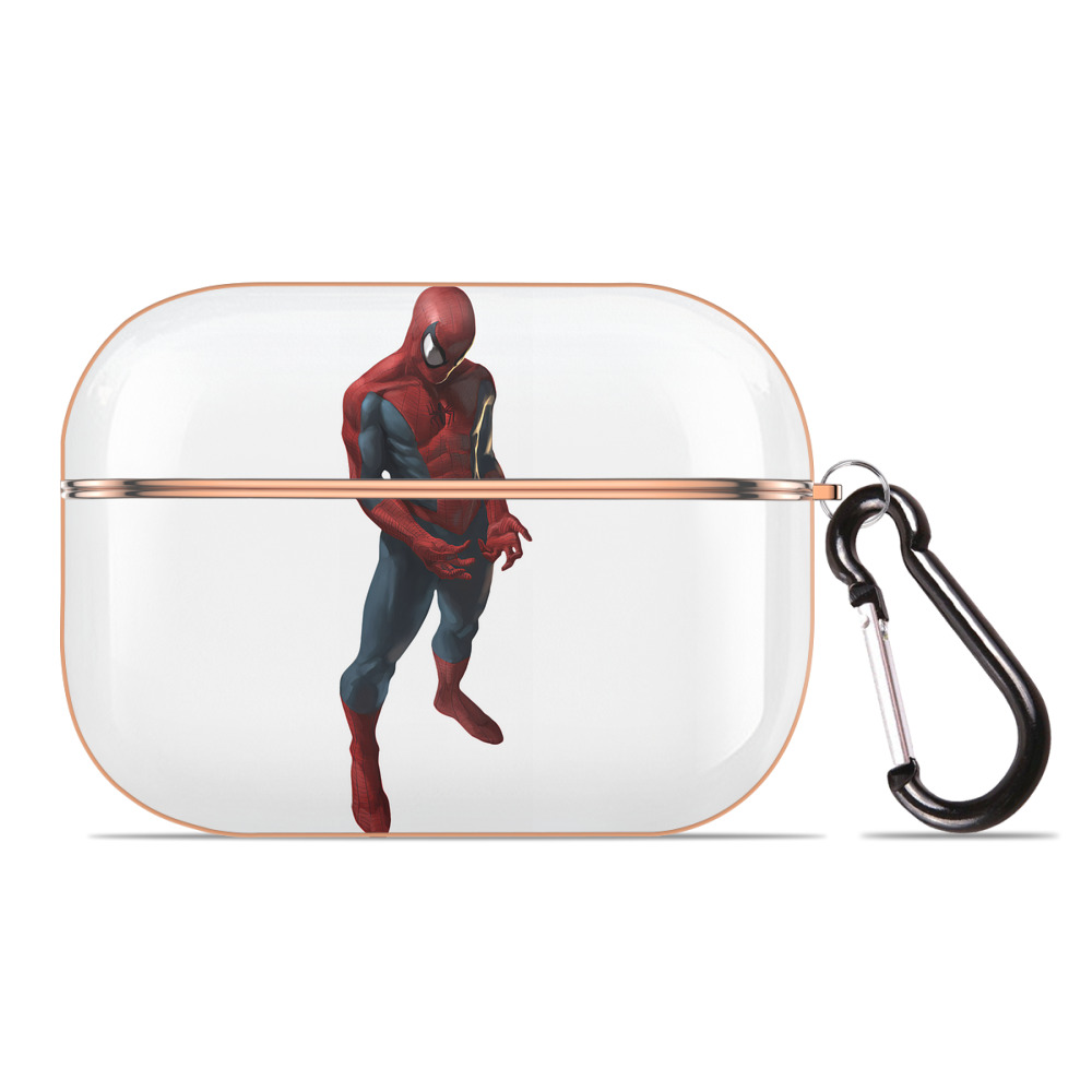 （画像用） Spider Man スパイダーマン 【AirPods Pro用】ハードシェル保護ケース｜耐衝撃・防指紋・カラビナ付き商品仕様