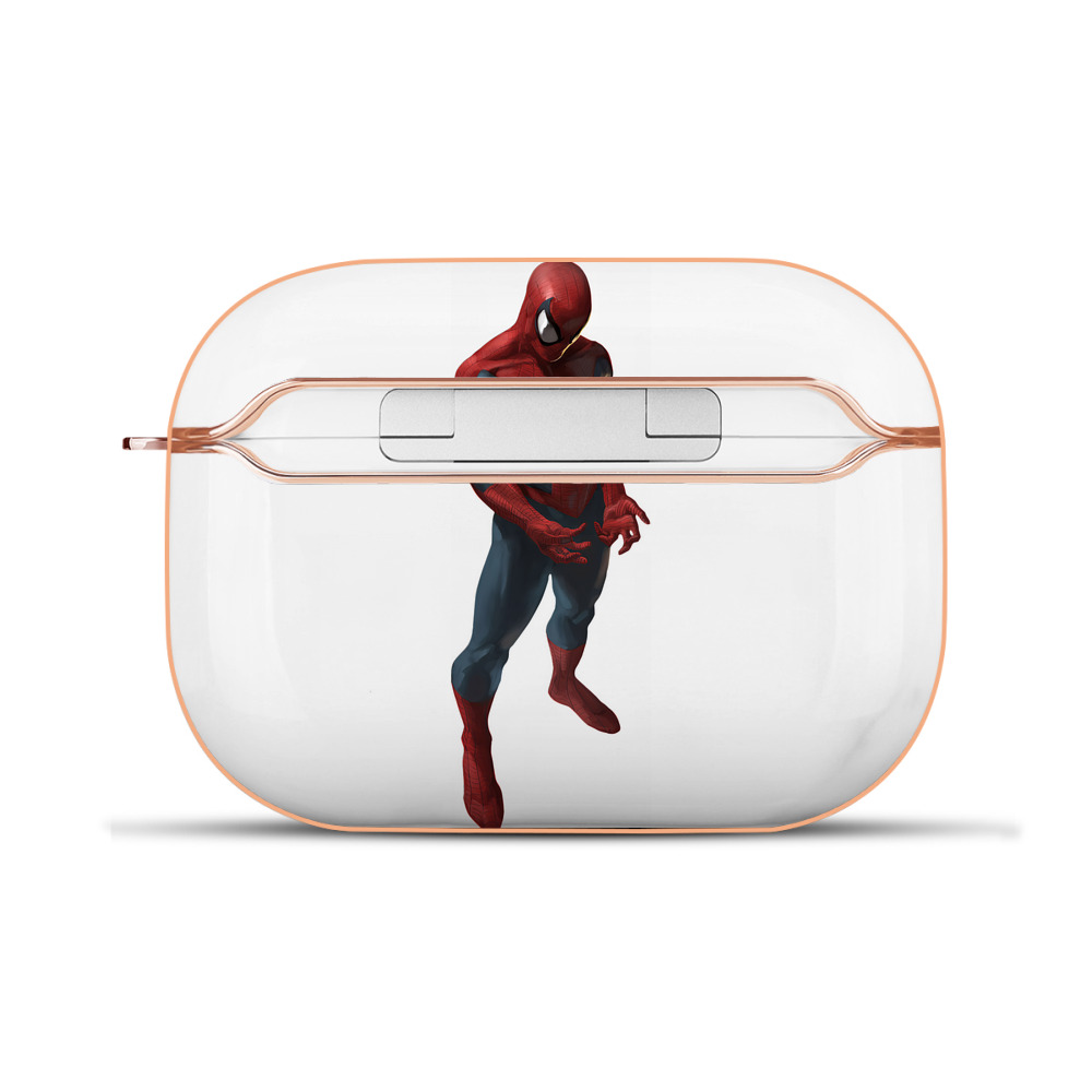 （画像用） Spider Man スパイダーマン 【AirPods Pro用】ハードシェル保護ケース｜耐衝撃・防指紋・カラビナ付き商品仕様