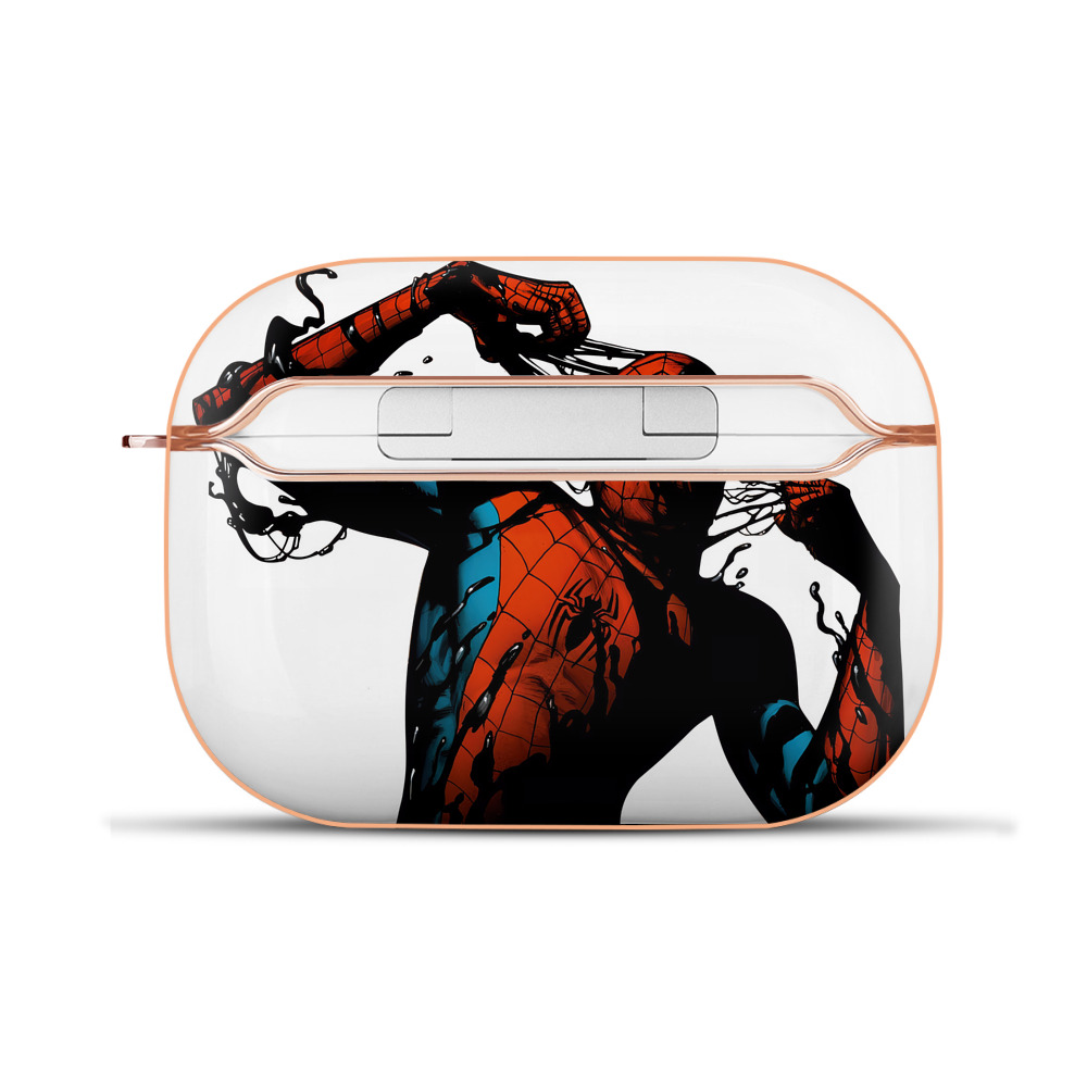 （画像用） Spider Man スパイダーマン 【AirPods Pro用】ハードシェル保護ケース｜耐衝撃・防指紋・カラビナ付き商品仕様