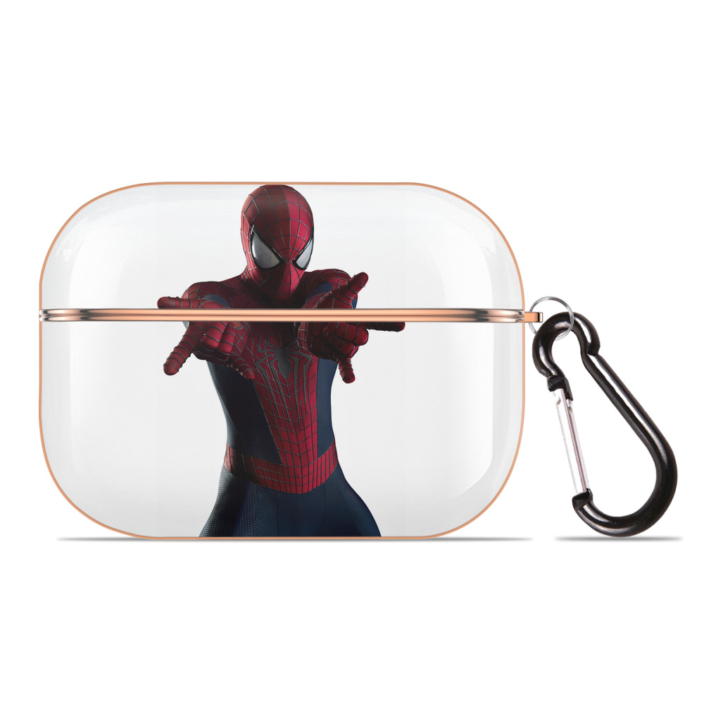 （画像用） Spider Man スパイダーマン 【AirPods Pro用】ハードシェル保護ケース｜耐衝撃・防指紋・カラビナ付き商品仕様