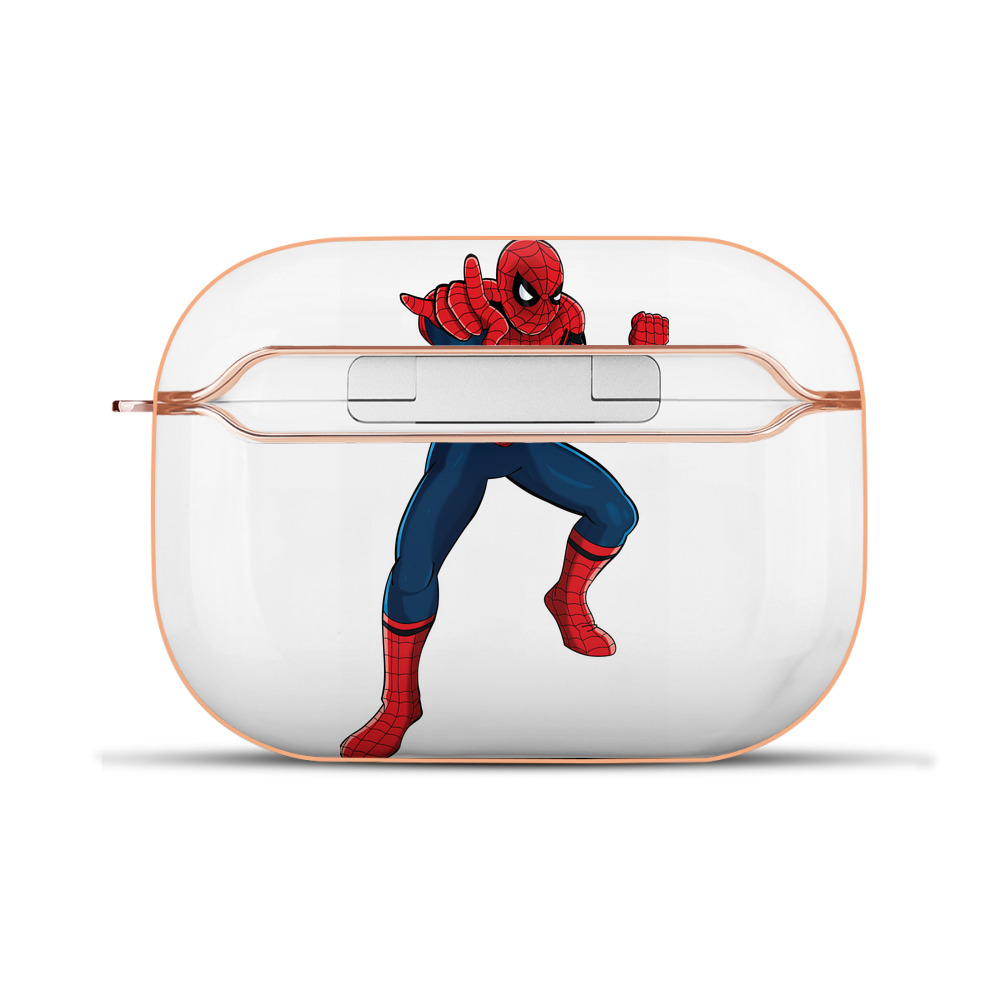 （画像用） Spider Man スパイダーマン 【AirPods Pro用】ハードシェル保護ケース｜耐衝撃・防指紋・カラビナ付き商品仕様