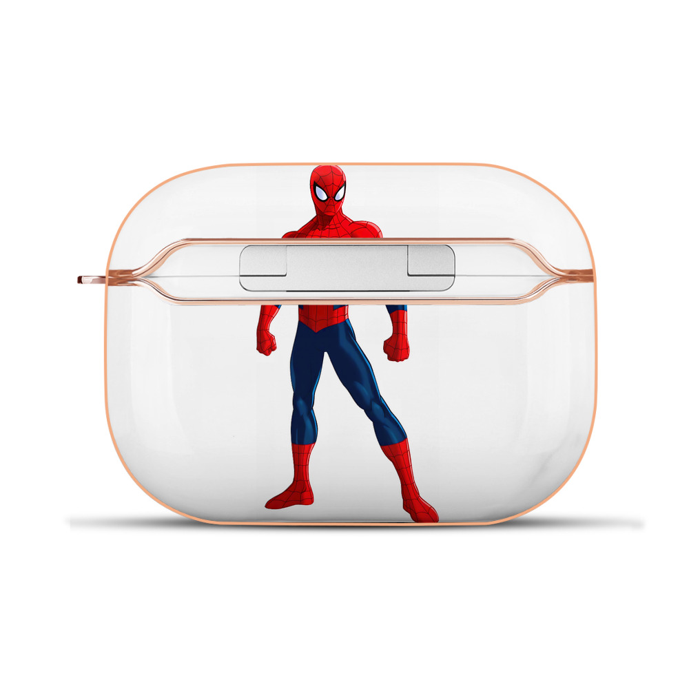 （画像用） Spider Man スパイダーマン 【AirPods Pro用】ハードシェル保護ケース｜耐衝撃・防指紋・カラビナ付き商品仕様