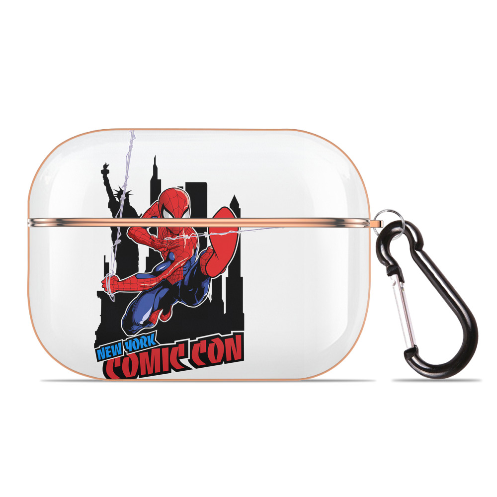 （画像用） Spider Man スパイダーマン 【AirPods Pro用】ハードシェル保護ケース｜耐衝撃・防指紋・カラビナ付き商品仕様