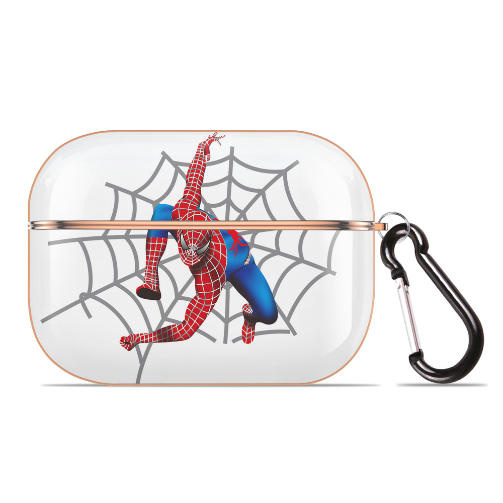 （画像用） Spider Man スパイダーマン 【AirPods Pro用】ハードシェル保護ケース｜耐衝撃・防指紋・カラビナ付き商品仕様