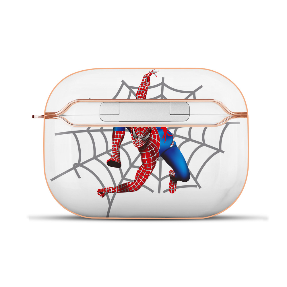 （画像用） Spider Man スパイダーマン 【AirPods Pro用】ハードシェル保護ケース｜耐衝撃・防指紋・カラビナ付き商品仕様