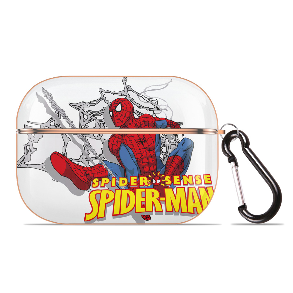 （画像用） Spider Man スパイダーマン 【AirPods Pro用】ハードシェル保護ケース｜耐衝撃・防指紋・カラビナ付き商品仕様
