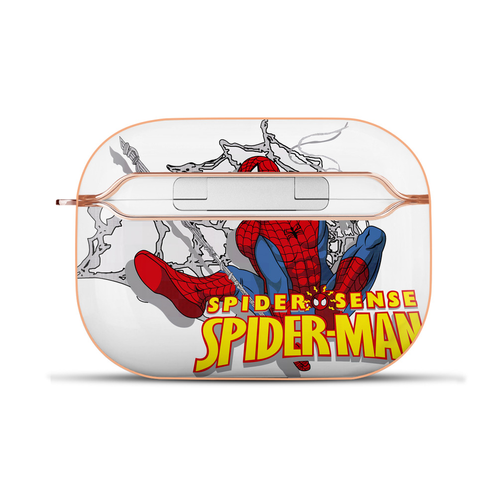（画像用） Spider Man スパイダーマン 【AirPods Pro用】ハードシェル保護ケース｜耐衝撃・防指紋・カラビナ付き商品仕様