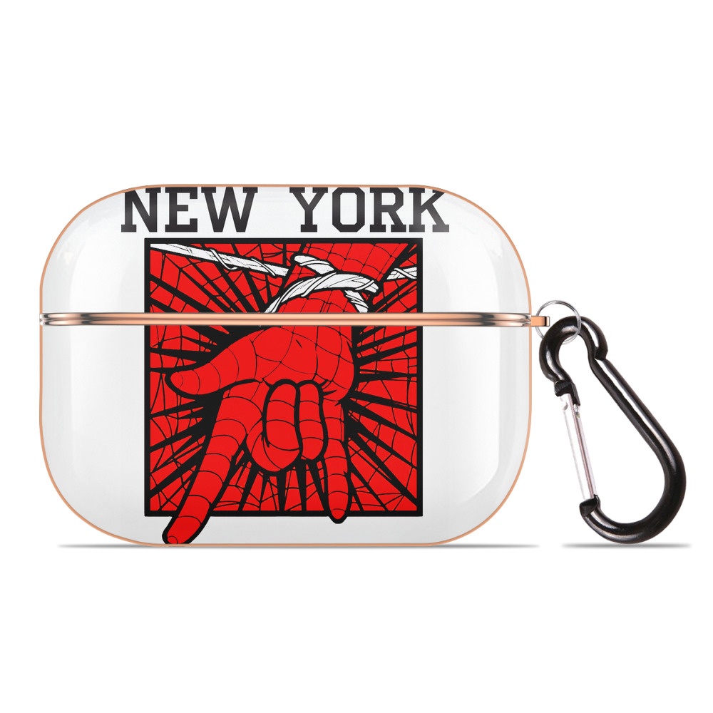 （画像用） Spider Man スパイダーマン 【AirPods Pro用】ハードシェル保護ケース｜耐衝撃・防指紋・カラビナ付き商品仕様