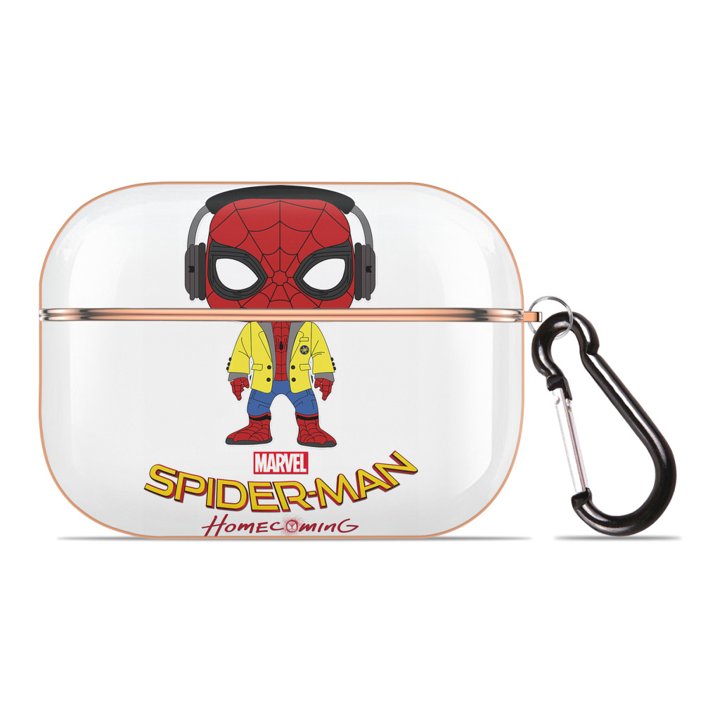 （画像用） Spider Man スパイダーマン 【AirPods Pro用】ハードシェル保護ケース｜耐衝撃・防指紋・カラビナ付き商品仕様