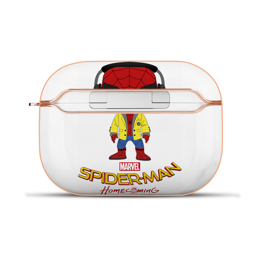 （画像用） Spider Man スパイダーマン 【AirPods Pro用】ハードシェル保護ケース｜耐衝撃・防指紋・カラビナ付き商品仕様