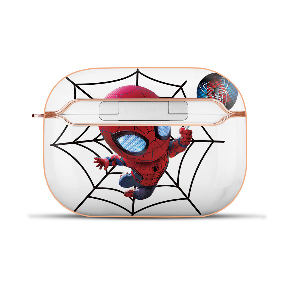 （画像用） Spider Man スパイダーマン 【AirPods Pro用】ハードシェル保護ケース｜耐衝撃・防指紋・カラビナ付き商品仕様