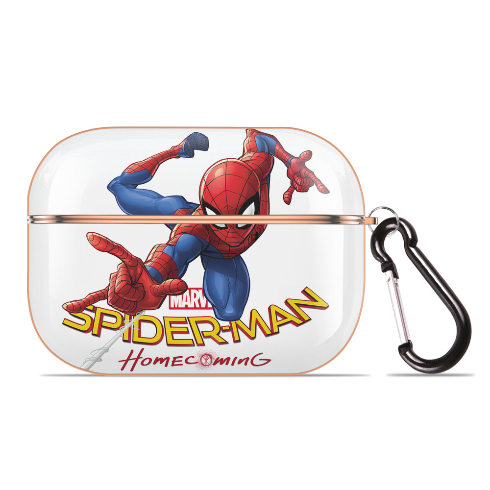 （画像用） Spider Man スパイダーマン 【AirPods Pro用】ハードシェル保護ケース｜耐衝撃・防指紋・カラビナ付き商品仕様