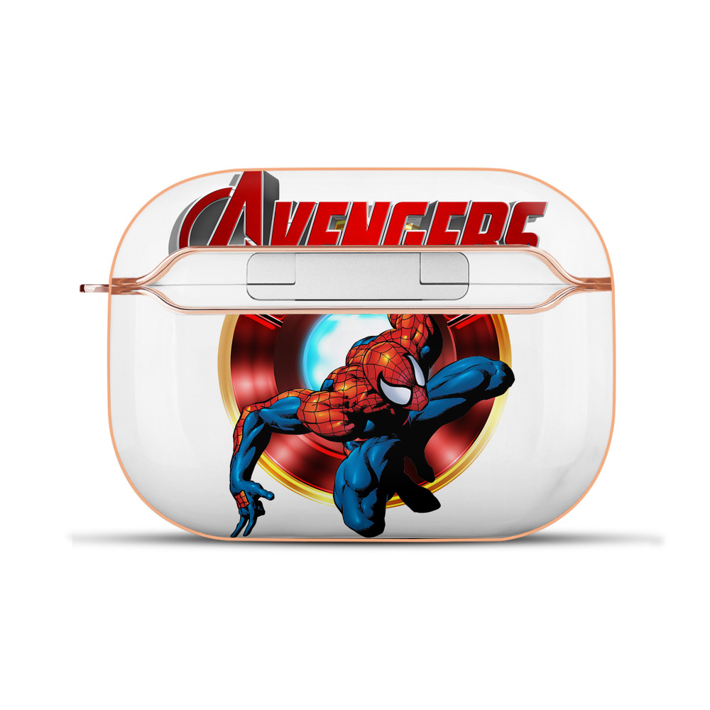 （画像用） Spider Man スパイダーマン 【AirPods Pro用】ハードシェル保護ケース｜耐衝撃・防指紋・カラビナ付き商品仕様