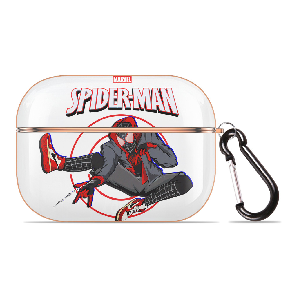 （画像用） Spider Man スパイダーマン 【AirPods Pro用】ハードシェル保護ケース｜耐衝撃・防指紋・カラビナ付き商品仕様