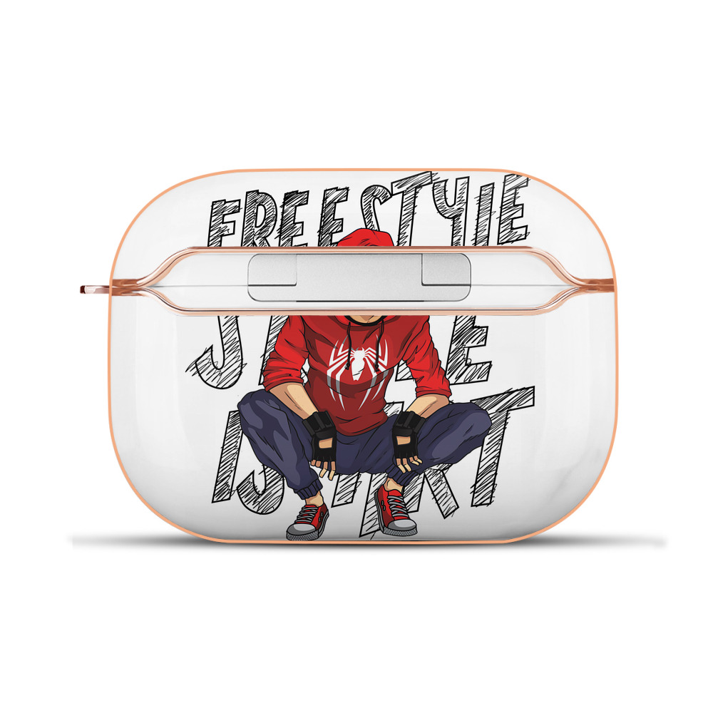 （画像用） Spider Man スパイダーマン 【AirPods Pro用】ハードシェル保護ケース｜耐衝撃・防指紋・カラビナ付き商品仕様
