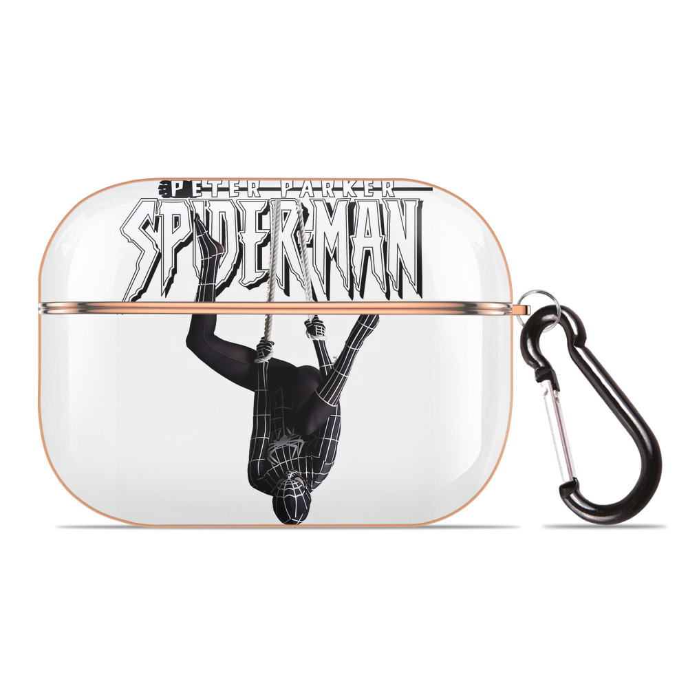 （画像用） Spider Man スパイダーマン 【AirPods Pro用】ハードシェル保護ケース｜耐衝撃・防指紋・カラビナ付き商品仕様