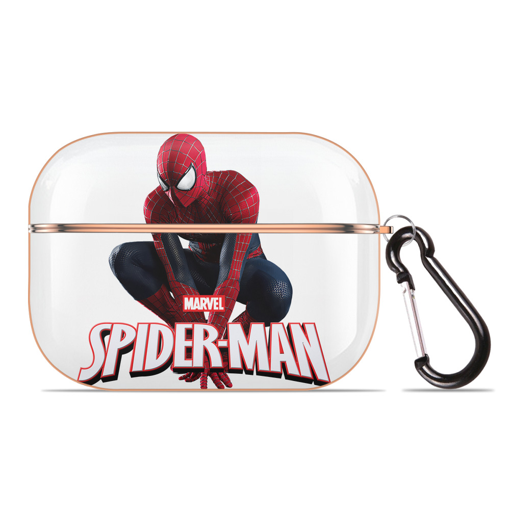 （画像用） Spider Man スパイダーマン 【AirPods Pro用】ハードシェル保護ケース｜耐衝撃・防指紋・カラビナ付き商品仕様