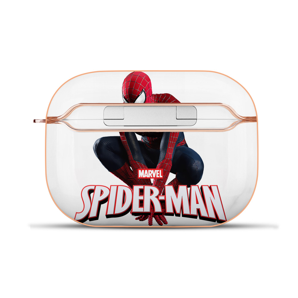 （画像用） Spider Man スパイダーマン 【AirPods Pro用】ハードシェル保護ケース｜耐衝撃・防指紋・カラビナ付き商品仕様