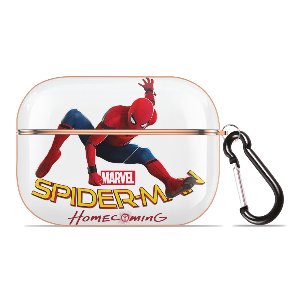 （画像用） Spider Man スパイダーマン 【AirPods Pro用】ハードシェル保護ケース｜耐衝撃・防指紋・カラビナ付き商品仕様