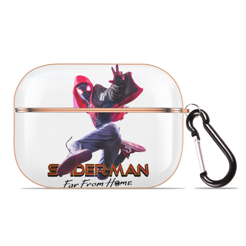 （画像用） Spider Man スパイダーマン 【AirPods Pro用】ハードシェル保護ケース｜耐衝撃・防指紋・カラビナ付き商品仕様